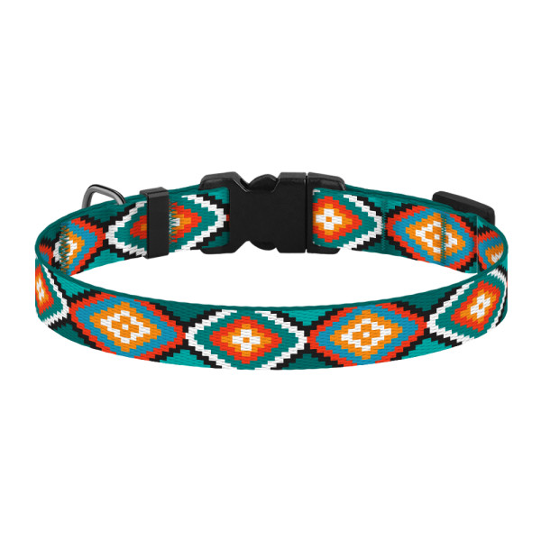 Нашийник для Собак Дрібних Порід BronzeDog Urban Нейлоновий з Пластиковою Пряжкою Ромби