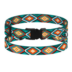 Нашийник для Собак Дрібних Порід BronzeDog Urban Нейлоновий з Пластиковою Пряжкою Ромби