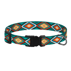 Нашийник для Собак Дрібних Порід BronzeDog Urban Нейлоновий з Пластиковою Пряжкою Ромби