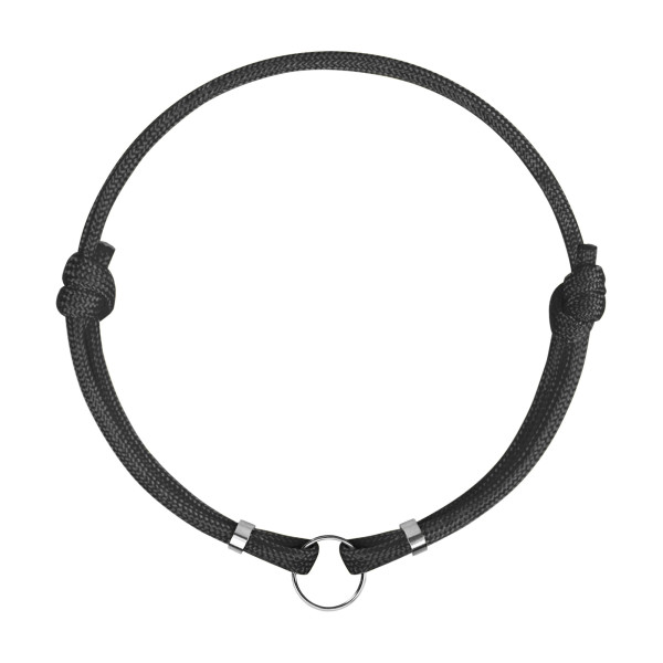 Шнурок для адресників Barksi з паракорду для собак та котів Чорний