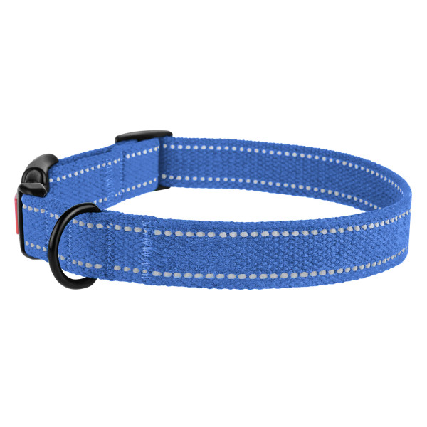 Нашийник для собак Barksi Сotton рефлекторний брезент Лазурно-Синій