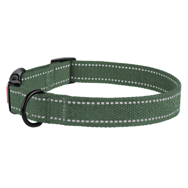 Нашийник для собак Barksi Сotton рефлекторний брезент Хакі