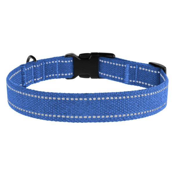 Нашийник для собак Barksi Сotton рефлекторний брезент Лазурно-Синій