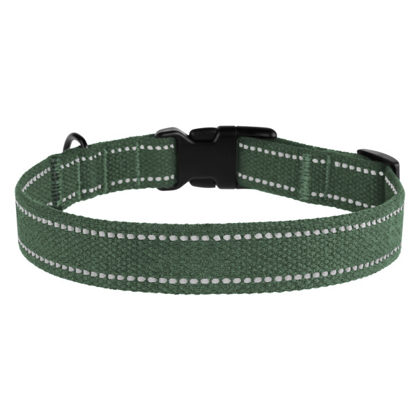 Нашийник для собак Barksi Сotton рефлекторний брезент Хакі