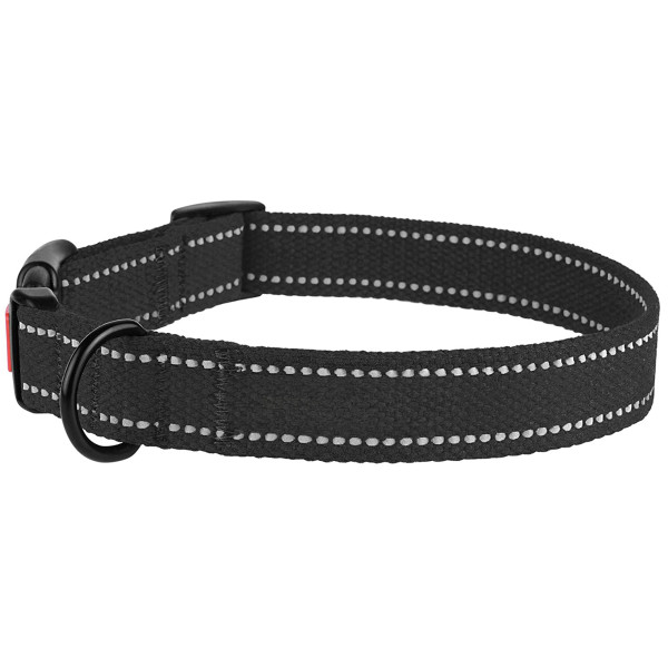 Нашийник для собак Barksi Сotton рефлекторний брезент Графіт