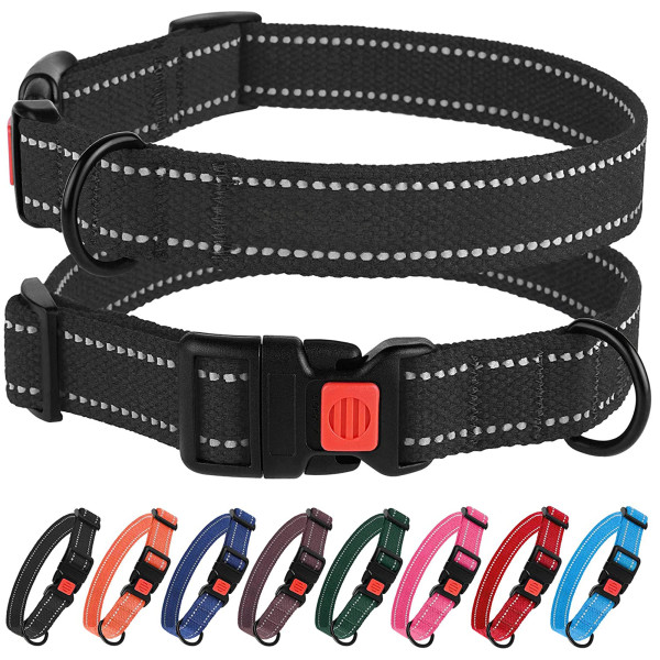 Нашийник для собак Barksi Сotton рефлекторний брезент Графіт