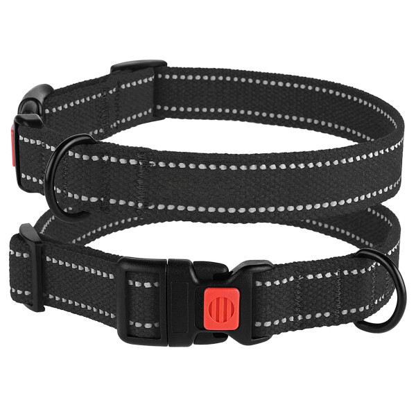 Нашийник для собак Barksi Сotton рефлекторний брезент Графіт