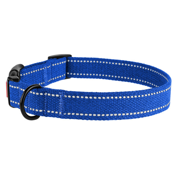Нашийник для собак Barksi Сotton рефлекторний брезент Волошковий