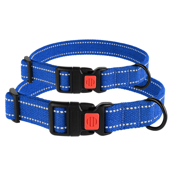 Нашийник для собак Barksi Сotton рефлекторний брезент Волошковий