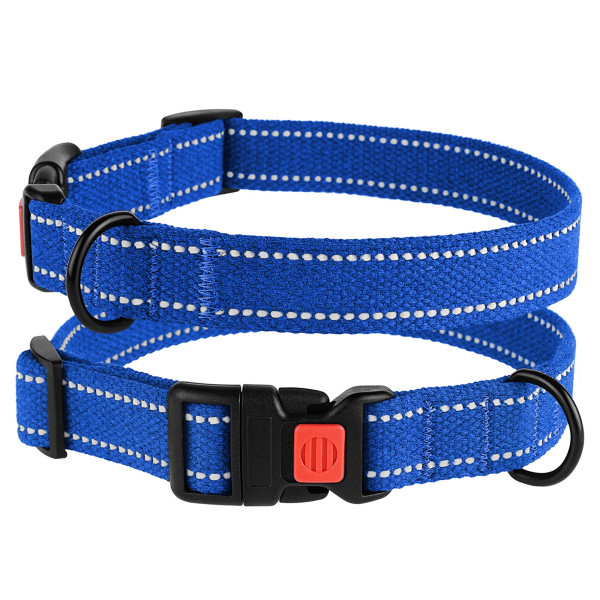 Нашийник для собак Barksi Сotton рефлекторний брезент Волошковий