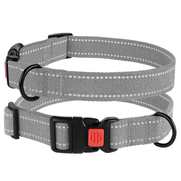 Нашийник для собак Barksi Сotton рефлекторний сірий