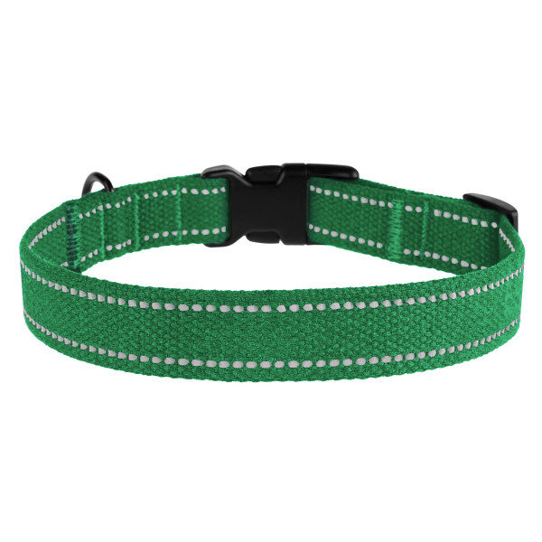 Нашийник для собак Barksi Сotton рефлекторний брезент Смарагдовий