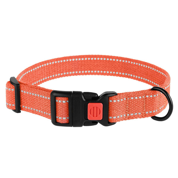Нашийник для собак Barksi Сotton рефлекторний брезент Помаранчевий