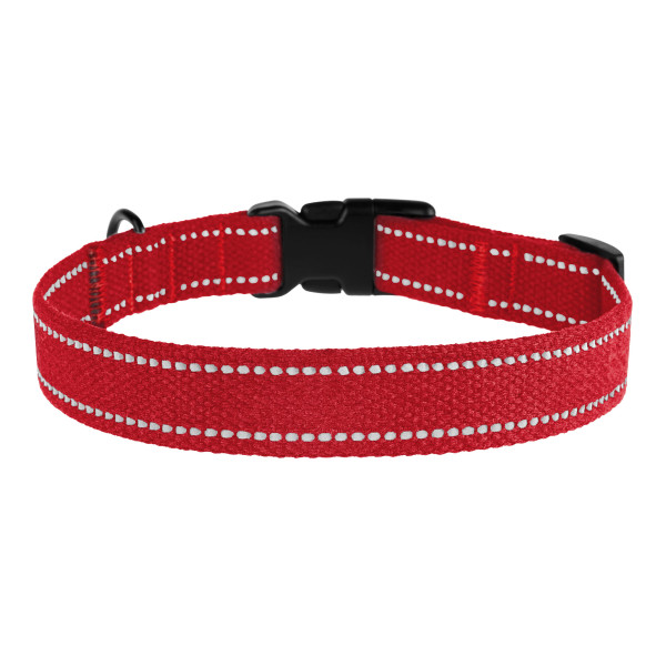 Нашийник для собак Barksi Сotton рефлекторний брезент червоний