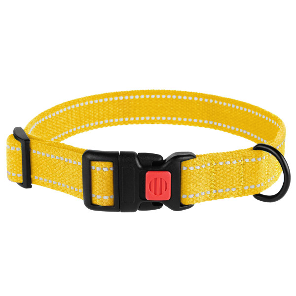 Нашийник для собак Barksi Сotton рефлекторний брезент жовтий