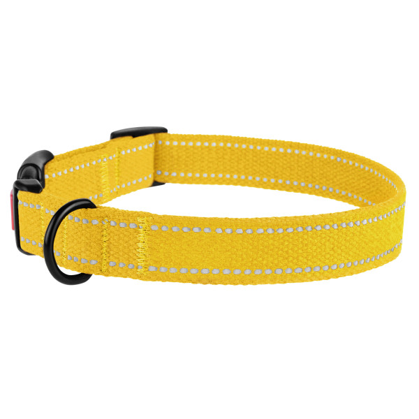 Нашийник для собак Barksi Сotton рефлекторний брезент жовтий
