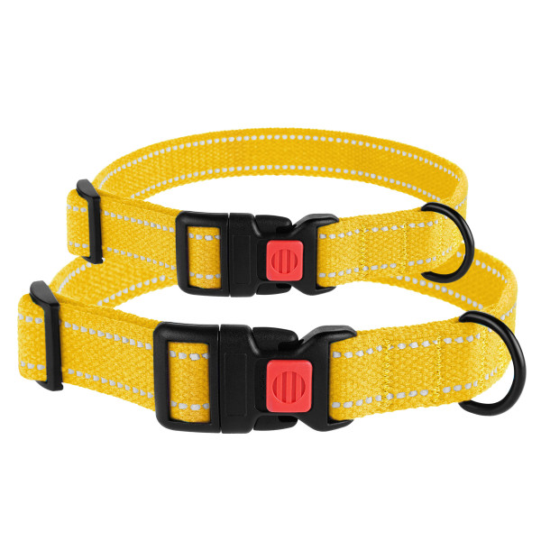Нашийник для собак Barksi Сotton рефлекторний брезент жовтий