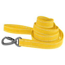 Повідець для собак Barksi Сotton рефлекторний бавовняний брезент Жовтий