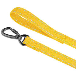 Повідець для собак Barksi Сotton рефлекторний бавовняний брезент Жовтий