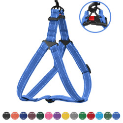 Шлея для Собак Barksi Сotton Стандарт Рефлекторна бавовняна Брезент Лазурно-Синій