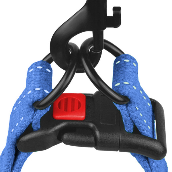 Шлея для Собак Barksi Сotton Стандарт Рефлекторна бавовняна Брезент Лазурно-Синій