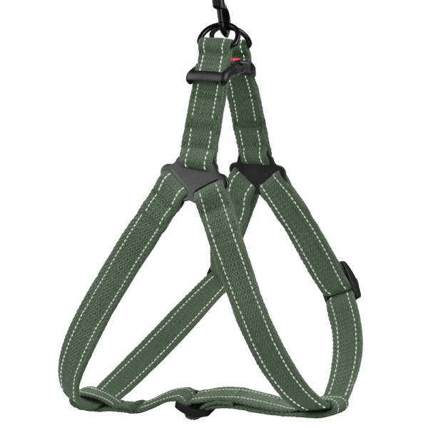 Шлея для Собак Barksi Сotton Стандарт Рефлекторна бавовняна Брезент Хакі