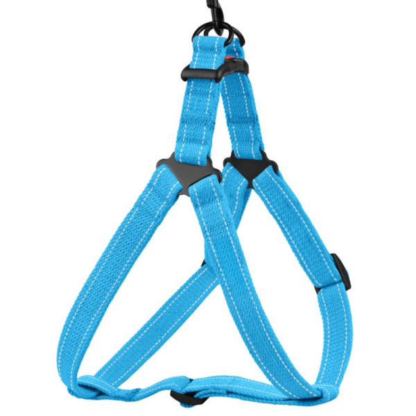 Шлея для Собак Barksi Сotton Стандарт Рефлекторна бавовняна Брезент Блакитна