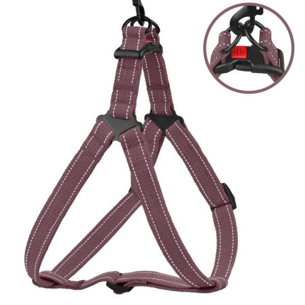 Шлея для Собак Barksi Сotton Стандарт Рефлекторна Брезент Черрі