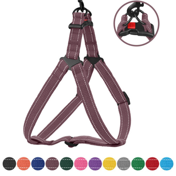 Шлея для Собак Barksi Сotton Стандарт Рефлекторна Брезент Черрі