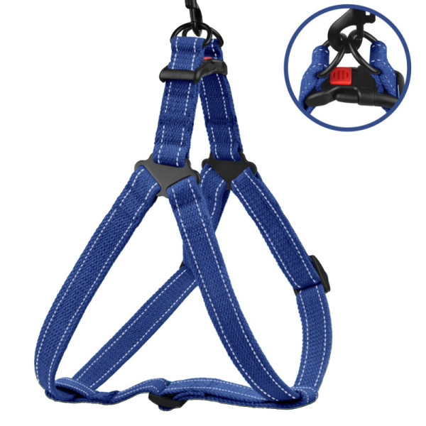Шлея для Собак Barksi Сotton Стандарт Рефлекторна бавовняна Брезент Синя