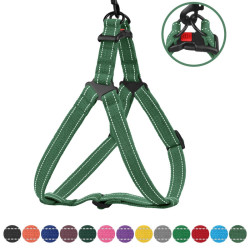 Шлея для Собак Barksi Сotton Стандарт Рефлекторна бавовняна Брезент Армійська