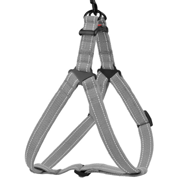 Шлея для Собак Barksi Сotton Стандарт Рефлекторна бавовняна Брезент Сіра
