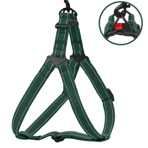 Шлея для Собак Barksi Сotton Стандарт Рефлекторний х/б Брезент Зелений