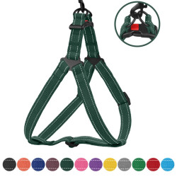 Шлея для Собак Barksi Сotton Стандарт Рефлекторний х/б Брезент Зелений