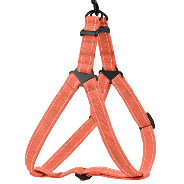 Шлея для Собак Barksi Сotton Стандарт Рефлекторна бавовняна Брезент Помаранчева