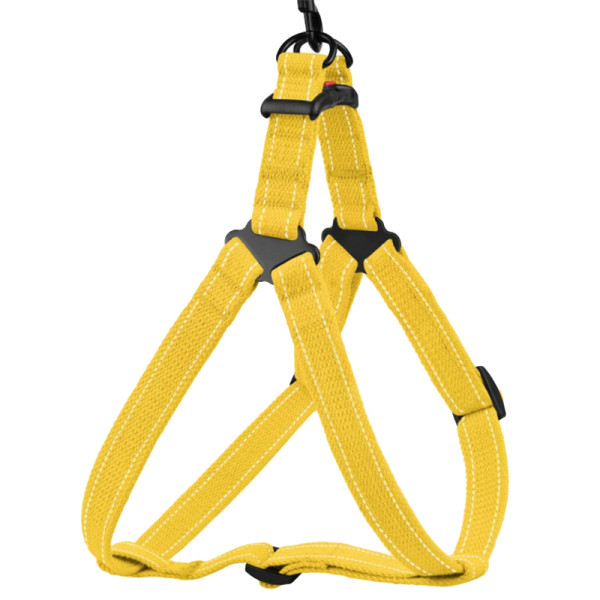 Шлея для Собак Barksi Сotton Стандарт Рефлекторна бавовняна Брезент Жовта