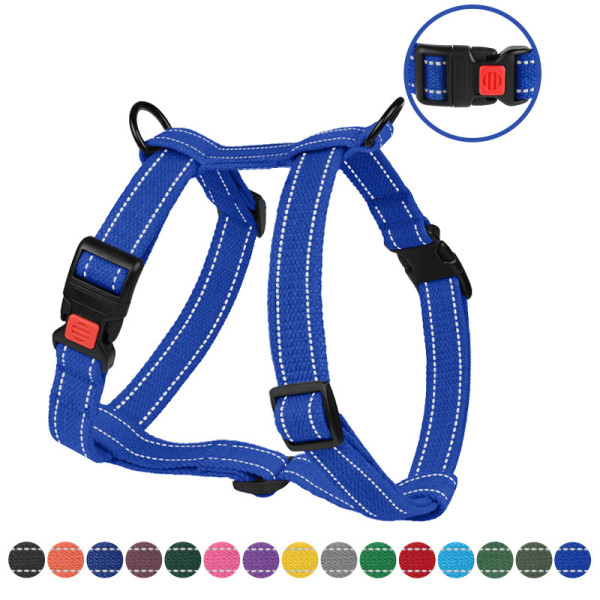 Шлея для Собак Barksi Сotton Н-подібна Рефлекторна бавовняна Брезент Волошкова