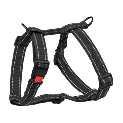 Шлея для Собак Barksi Сotton Н-подібна Рефлекторна бавовняна Брезент Графіт