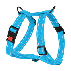 Шлея для Собак Barksi Сotton Н-подібна Рефлекторна бавовняна Брезент Блакитна