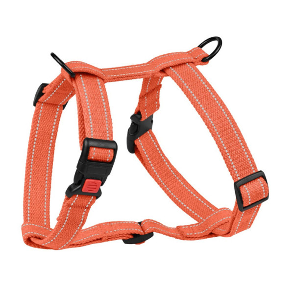 Шлея для Собак Barksi Сotton Н-подібна Рефлекторна бавовняна Брезент Помаранчева