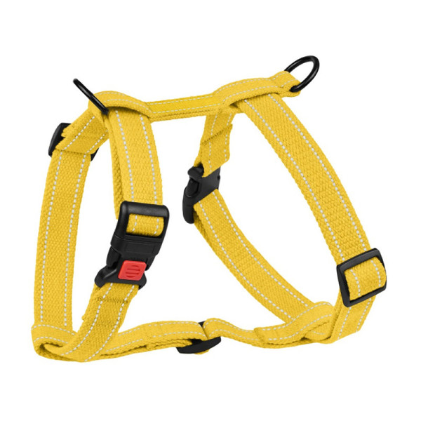 Шлея для Собак Barksi Сotton Н-подібна Рефлекторна бавовняна Брезент Жовта