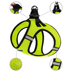 Шлея для собак Bronzedog Mesh Vest 3D сітка Лимонна