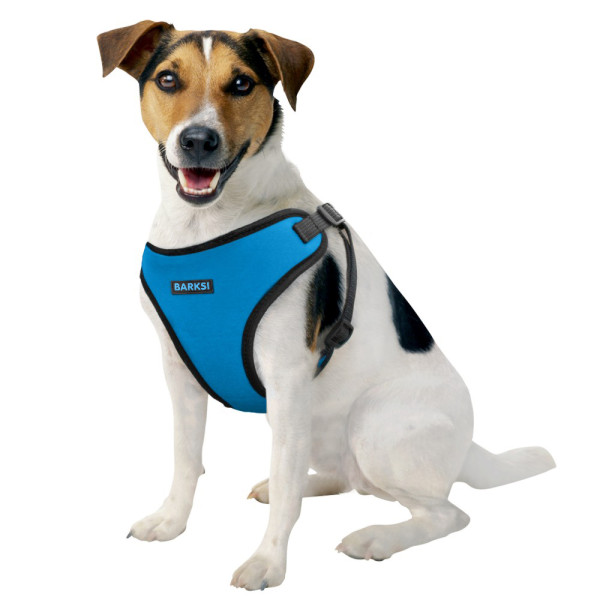 Шлея для Собак Дрібних Порід Barksi Sport Неопрен 3D Сітка Блакитна