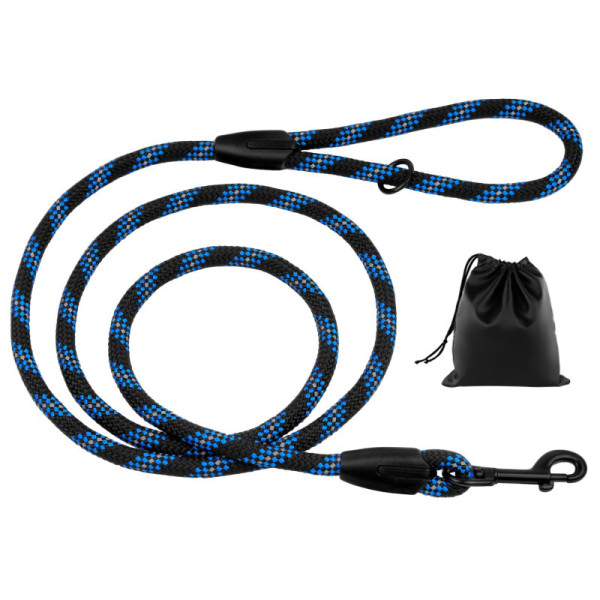 Повідець для Собак Barksi Active світловідбивний Чорно-Блакитний 300 см