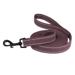 Повідець для собак Barksi Сotton рефлекторний бавовняний брезент Стандарт Черрі