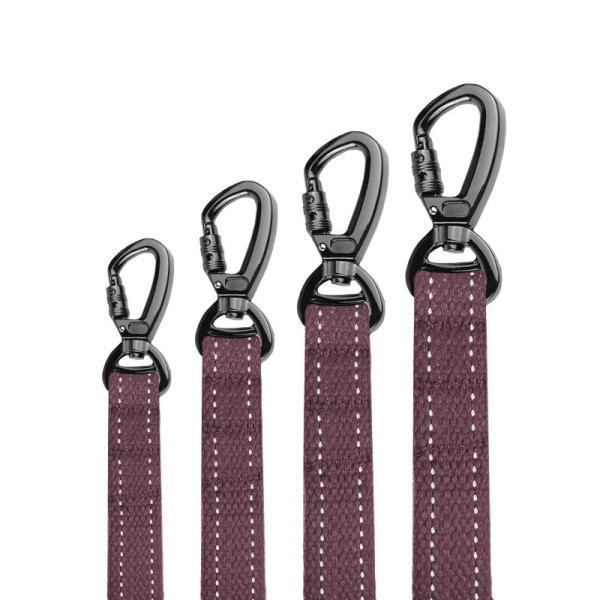 Повідець для собак Barksi Сotton рефлекторний бавовняний брезент черрі