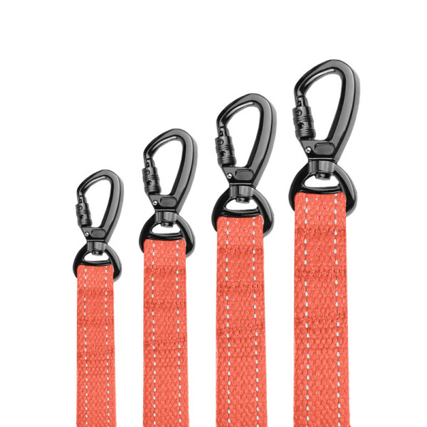 Повідець для собак Barksi Сotton рефлекторний бавовняний брезент помаранчевий