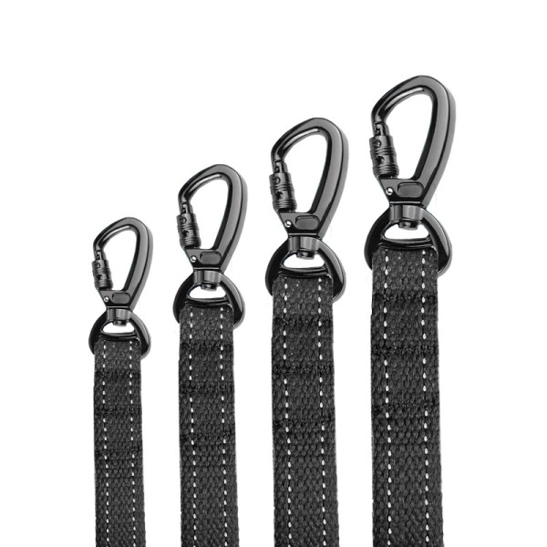 Повідець для собак Barksi Сotton рефлекторний бавовняний брезент графіт