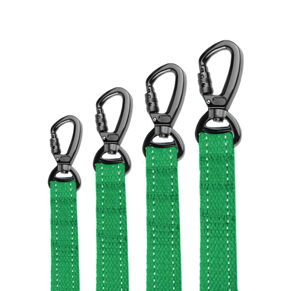 Повідець для собак Barksi Сotton рефлекторний бавовняний брезент Смарагдовий