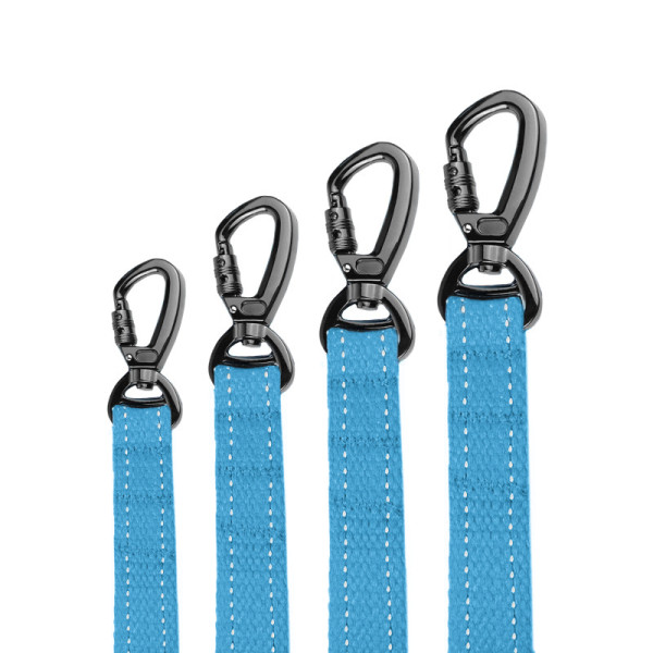 Повідець для собак Barksi Сotton рефлекторний бавовняний брезент блакитний